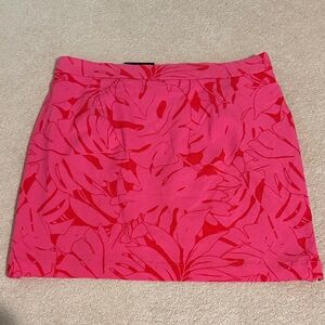 Rafaella Vibrant Pink and Red Leaf Skort